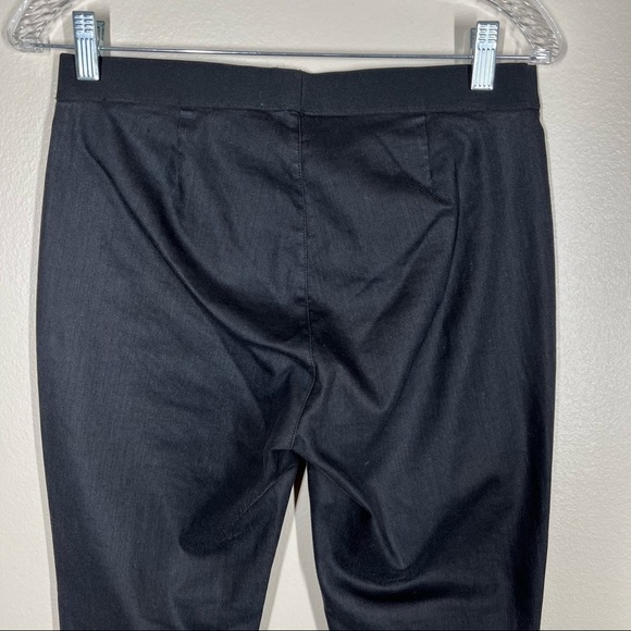 Eileen Fisher Black Pull On Pants Coated Sheen Jeggings Womens Small Petite - Picture 4 of 9